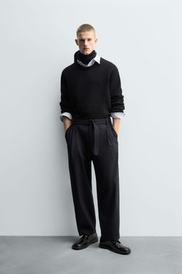 RELAXED FIT TROUSERS WITH BELT - Zara фото 9