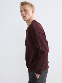 Bisiklet Yaka Erkek Kal?n Sweatshirt