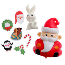 Игровой набор Новогодний сюрприз, с фигуркой, машинкой,15 наклеек, цвета МИКС