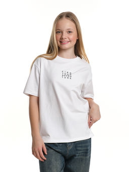 Футболка с принтом 22-9019 белый - Mini maxi фото 7