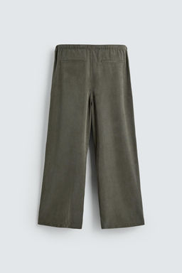 PANTAL?N FLUIDO RELAXED FIT / Khaki oscuro - Zara фото 8