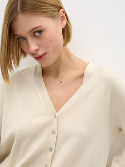 Conso/KCL 240717 - light beige Кардиган женский  фото 3