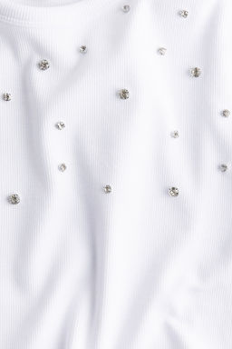 Camiseta cropped con detalles decorativos - H&m фото 6