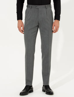 Серые зауженные брюки из ткани - Cacharel фото 9