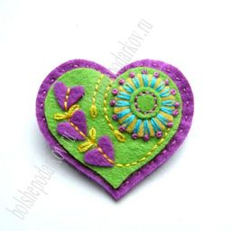 Фетр жесткий Горошек 1 мм (10 листов) SF-1953, фисташковый №015 - Больше подарков фото 2