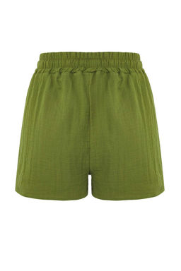 TRENDYOLMILLA Lacivert Muslin Plaj Sort TBESS25SR00008 фото 7