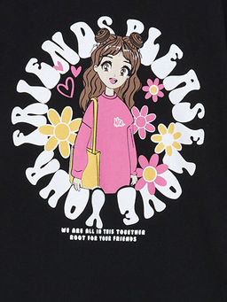 Bisiklet Yaka K?z ?ocuk Ti??rt - Waikiki фото 2