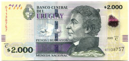 Банкнота 2000 песо 2020 года Уругвай