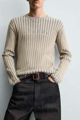 JERSEY CANAL? TEXTO ESTAMPADO / Azul - Zara фото 5