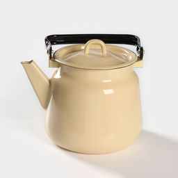 Чайник эмалированный, 3.5 л, без деколи, цвет бежевый