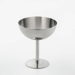 Бокал-коктейльная рюмка из нержавеющей стали, 200 мл, 11×10 см, глянцевый, цвет серебряный