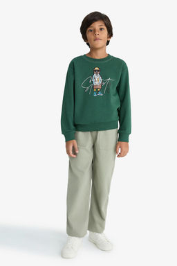 Bisiklet Yaka Bask_l_ Sweatshirt Erkek _ocuk - Defacto фото 2