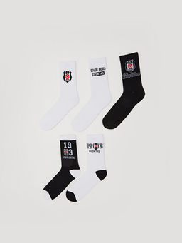 Be?ikta? Bask?l? Erkek Taraftar Soket ?orap 5li