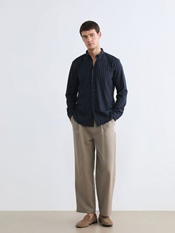 Slim Fit ?izgili Erkek G?mlek