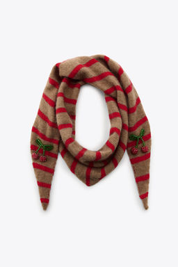 CHERRY STRIPE KNITTED BANDANA - Zara фото 2