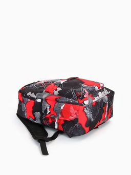 Рюкзак школьный на молнии, с карманами, с абстрактным принтом, размер 30?13?42 см, с принтом, чёрный