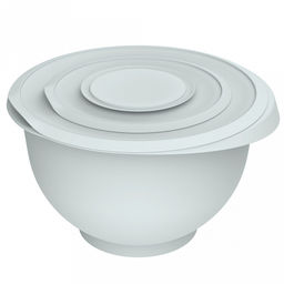 Миска пластмассовая "Кулинар" 5,3л, 28х27х17см, с крышкой, полипропилен, серый (Россия)
