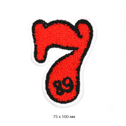 Аппликации пришивные махровые арт.ТВТ.ПРИШ.МАХР.25.2 7 цв.красный 10 шт 7,5х10 см