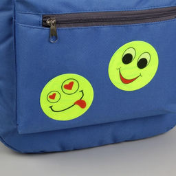 Цена за 5 шт. Светоотражающие наклейки «Смайлы», d=6.5 см, 6 шт. на листе, салатовые