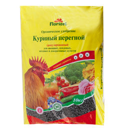 Перегной куриный 10кг гранулированный FLORIZEL,,