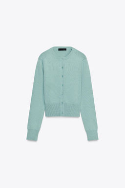 FITTED KNIT CARDIGAN - Zara фото 6