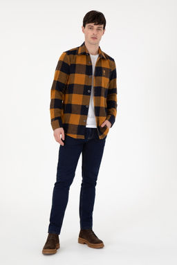 Мужская темно-синяя рубашка с длинным рукавом Неожиданная скидка в корзине - U.s. polo assn фото 4