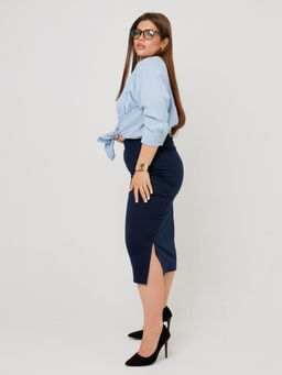 Юбка женская Ю-04 (футер с лайкрой) Экрю - Elenatex фото 36