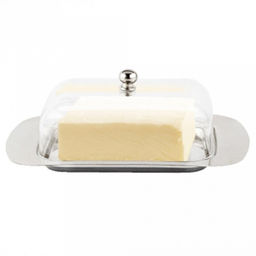 Zeidan Масленка из нержавеющей стали, крышка акриловая, прозрачная, подарочная упаковка (Китай)