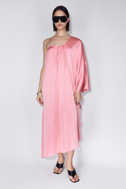 Vestido caft?n satinado de un hombro - H&m фото 2