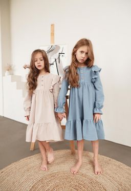 Л 22-24 платье для девочки Таисия голубое