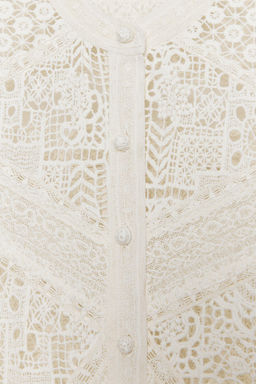 ZW COLLECTION EMBROIDERED LACE BLOUSE - Zara фото 5