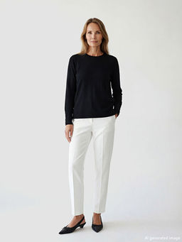 Bisiklet Yaka Kad?n Triko Kazak