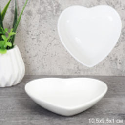 Блюдо фигурное Сердце 10,5х9,5х1,5см / KR-1258 /уп 136/