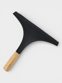 Водосгон Доляна Meli, бамбуковая ручка, 23×23 см, чёрный