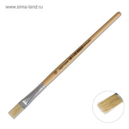 Цена за 10 шт. Кисть для рисования, щетина, № 12, плоская, деревянная ручка, международный размер