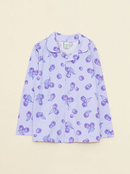 Polo Yaka Uzun Kollu Bask?l? Organik Pamuklu K?z Bebek Pijama Tak?m? - Waikiki фото 2