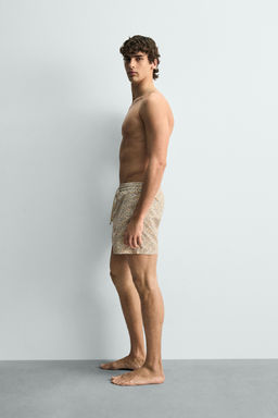 BA?ADOR MEDIO ESTAMPADO GEOM?TRICO / Crudo - Zara фото 4