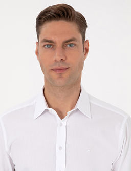 Beyaz Regular Fit Uzun Kollu G_mlek - Pierre cardin фото 2