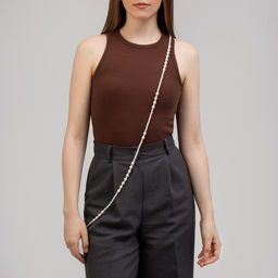 Бусы «Жемчуг» трансформер, шар №4,8, цвет белый в серебре, 150 см