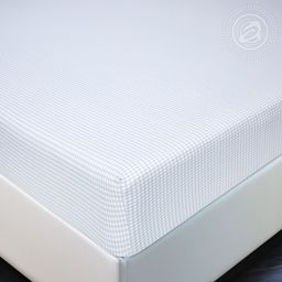 Простыня на резинке Клетка (серый) 180х200х20/1 шт. - 180х200х20 Трикотаж