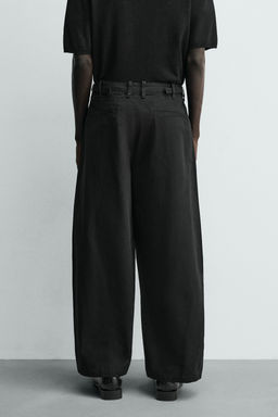 RELAXED BALLOON FIT PLEATED TROUSERS - Zara фото 23