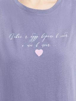 Туника женская домашняя в синем цвете с печатью - Mark formelle фото 8