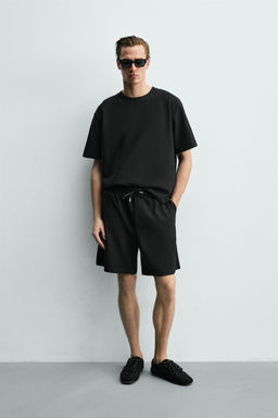 TEXTURED JOGGER BERMUDA SHORTS - Zara фото 13