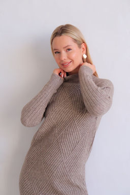 Martichelli Платье вязаное тауп  фото 4