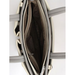 Сумка женская искусственная кожа ADEL-313 (формат А 4), 2отд, плечевой ремень, бежевый/серый флотер 258990 - Adelia фото 3