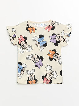 Bisiklet Yaka Minnie Mouse Bask?l? K?z Bebek Pijama Tak?m? - Waikiki фото 2