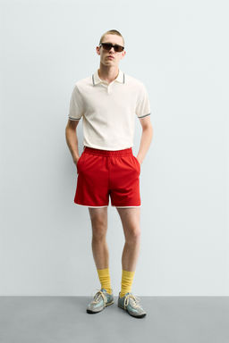 POLO PUNTO REGULAR FIT CONTRASTE / Blanco