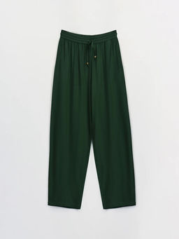 Льняные брюки с эластичным поясом