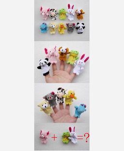 Набор игрушек на пальцы Звери, 10 штук 904636 - Yiwu youda import & export co фото 2