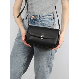 Сумка женская искусственная кожа DJ-CM 6925-BLACK, 1отд, плечевой ремень, черный SALE 259789 - Adelia фото 5